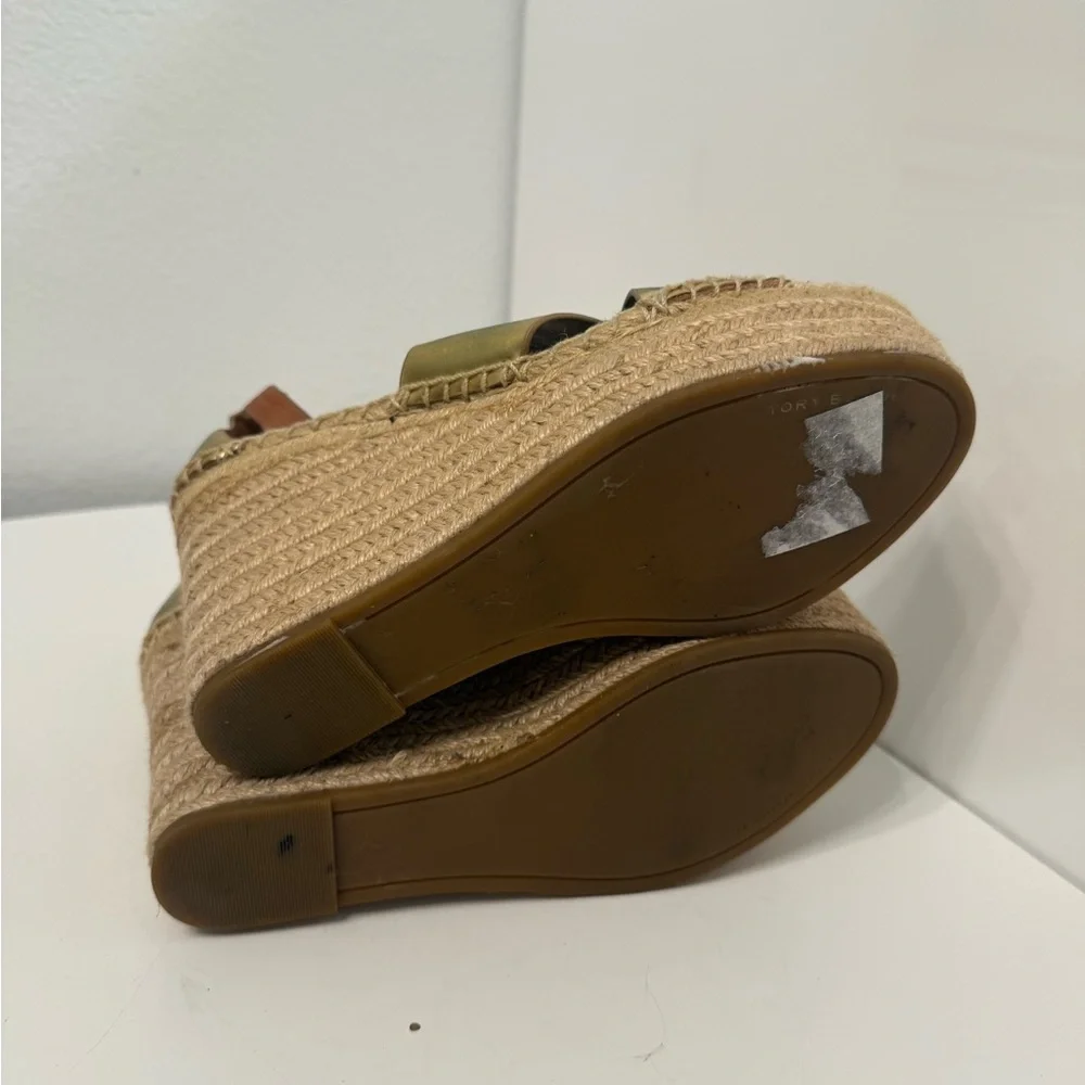 Tory Burch Selby Wedge Platform Espadrille Sandals size 6.5